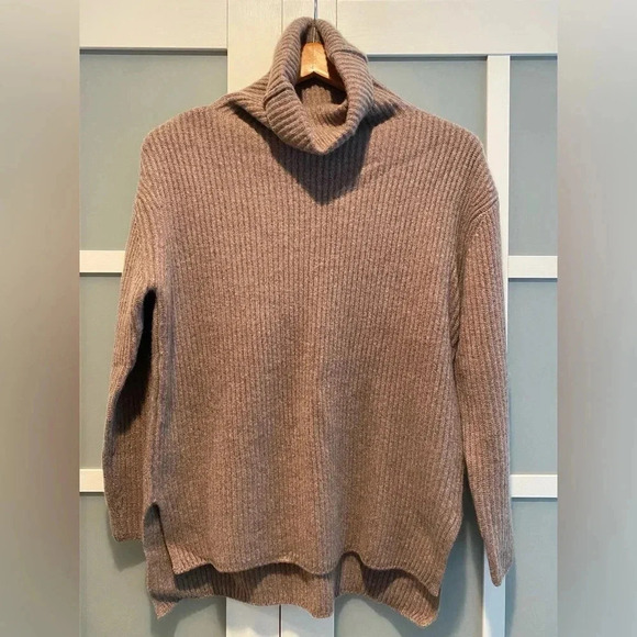 Nordstrom Women's Signature Funnel Neck Tunic Lux Sweater 100%‎ Cashmere S NWOT - Picture 3 of 11